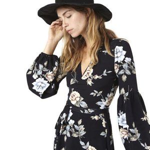 Christy Dawn Bergen Dress, Black Floral, XS
